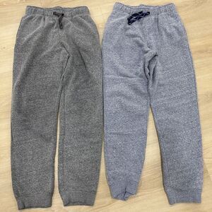 Cat & Jack Gray and Light Gray Kids Joggers, Size Large, 12/14, Set of 2